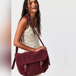 Free People Wine Crossbody Bag